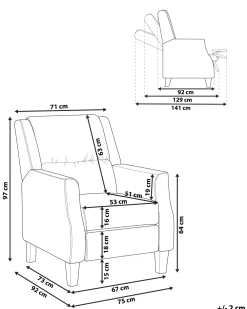 Best Sale Beliani Nojatuoli Ruskeanharmaa Sametti Egersund