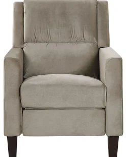 Best Sale Beliani Nojatuoli Ruskeanharmaa Sametti Egersund