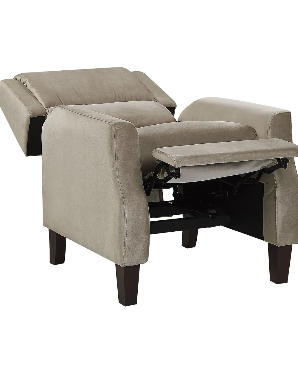 Best Sale Beliani Nojatuoli Ruskeanharmaa Sametti Egersund