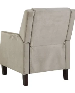 Best Sale Beliani Nojatuoli Ruskeanharmaa Sametti Egersund