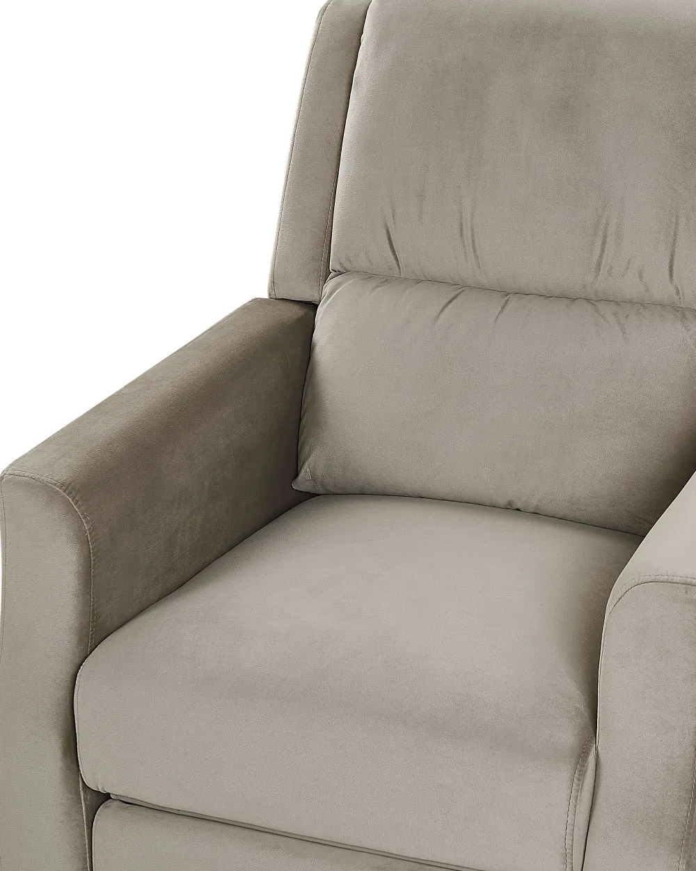 Best Sale Beliani Nojatuoli Ruskeanharmaa Sametti Egersund