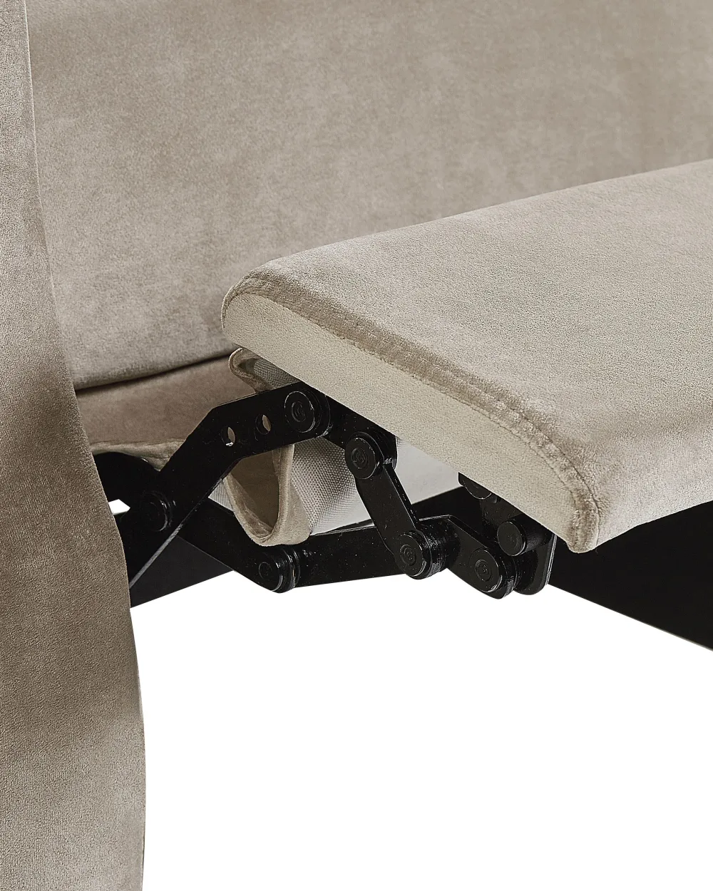 Best Sale Beliani Nojatuoli Ruskeanharmaa Sametti Egersund