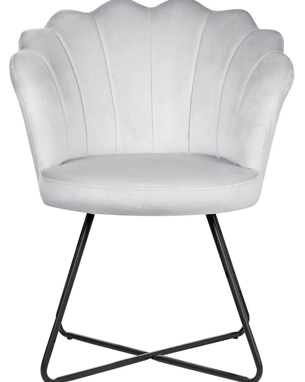 Nojatuolit<Beliani Nojatuoli Sametti Harmaa Lovelock