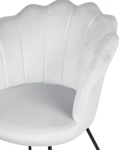 Nojatuolit<Beliani Nojatuoli Sametti Harmaa Lovelock