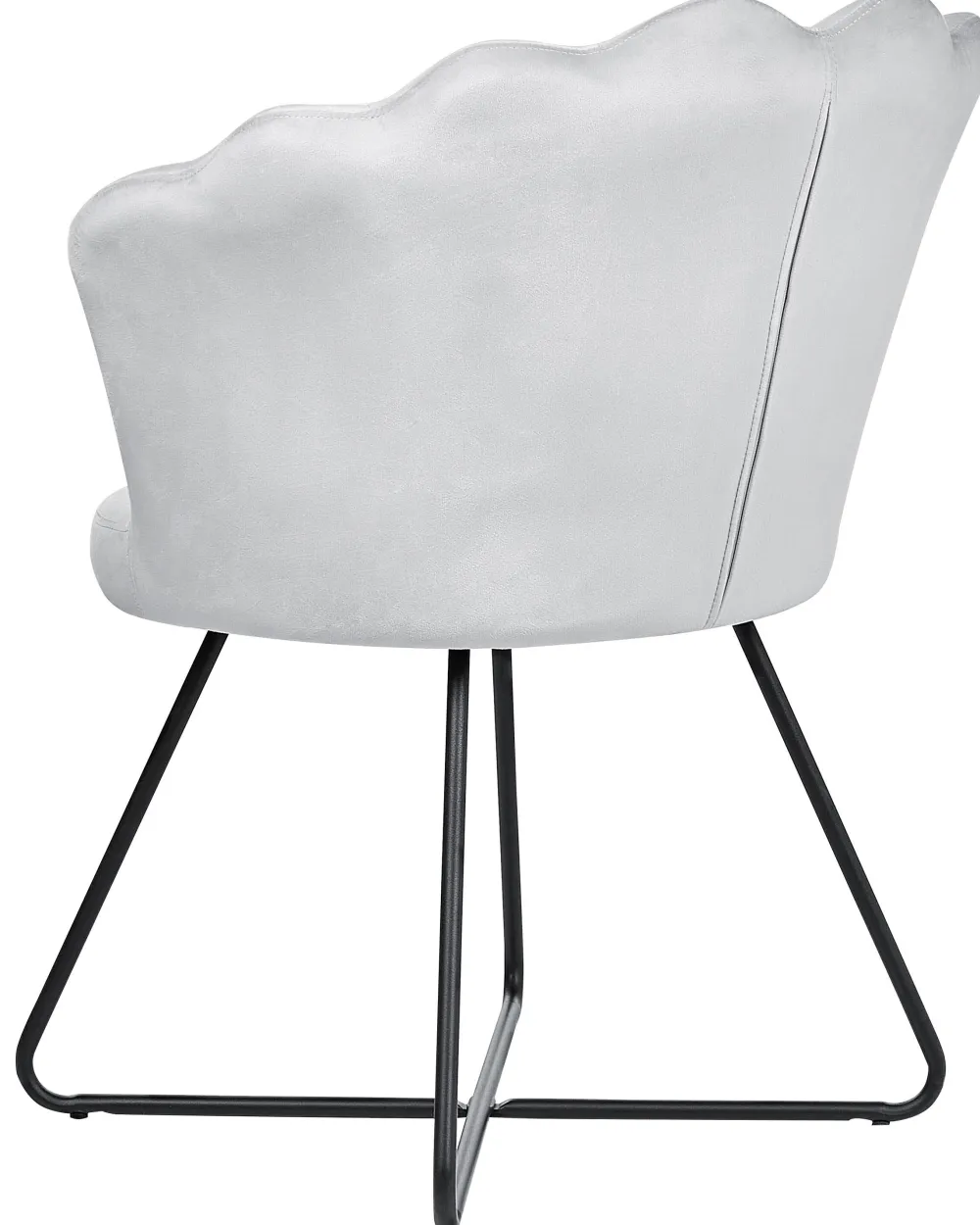 Nojatuolit<Beliani Nojatuoli Sametti Harmaa Lovelock