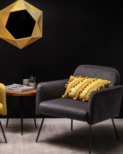 Online Beliani Nojatuoli Sametti Harmaa Narken