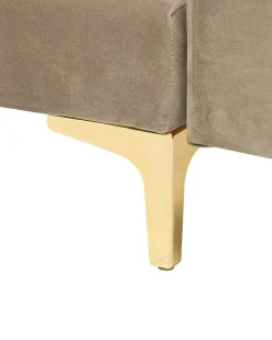 Nojatuolit<Beliani Nojatuoli Sametti Hiekanruskea Aberdeen