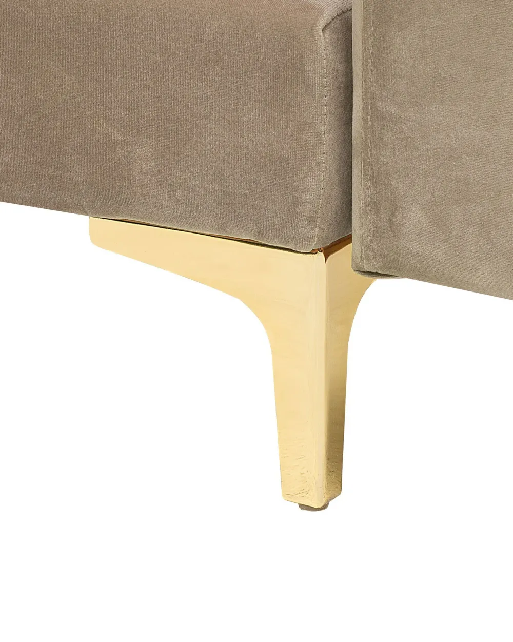 Nojatuolit<Beliani Nojatuoli Sametti Hiekanruskea Aberdeen