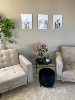 Nojatuolit<Beliani Nojatuoli Sametti Hiekanruskea Aberdeen