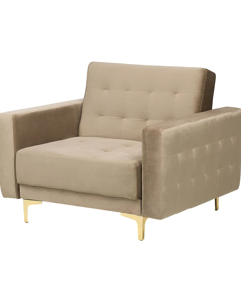 Nojatuolit<Beliani Nojatuoli Sametti Hiekanruskea Aberdeen