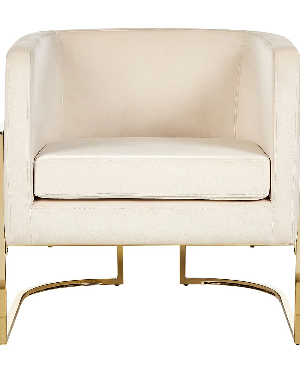 Nojatuolit<Beliani Nojatuoli Sametti Kermanvalkoinen Sirkka