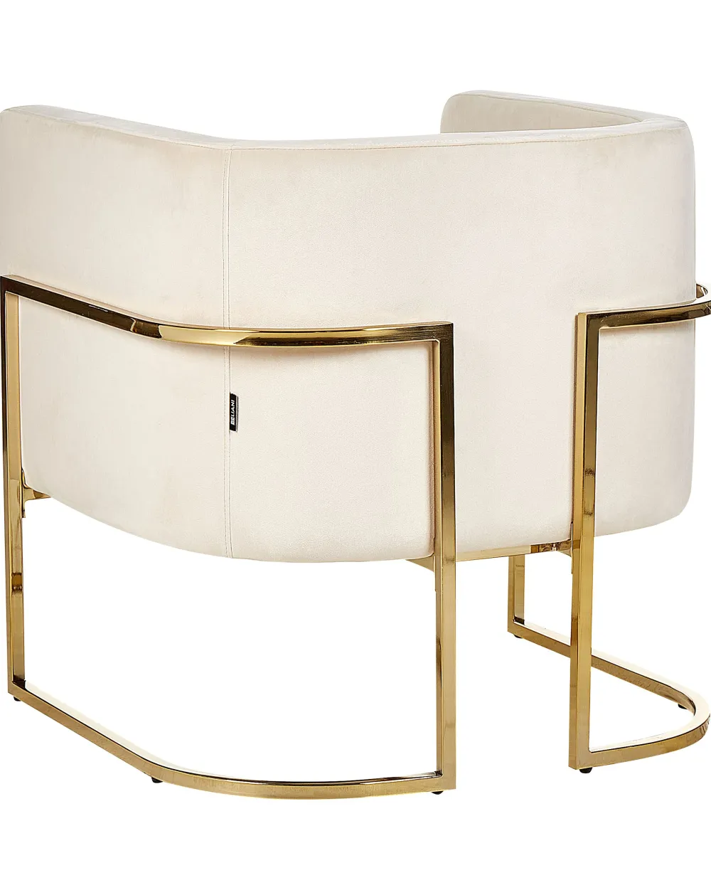 Nojatuolit<Beliani Nojatuoli Sametti Kermanvalkoinen Sirkka