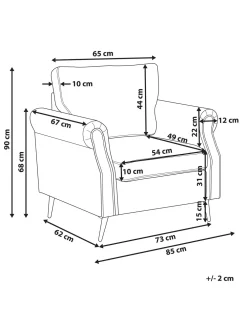 Fashion Beliani Nojatuoli Sametti Laivastonsininen Vietas
