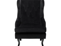 Cheap Beliani Nojatuoli Sametti Musta Alta