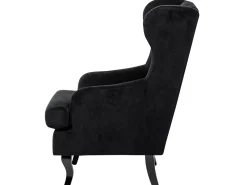 Cheap Beliani Nojatuoli Sametti Musta Alta