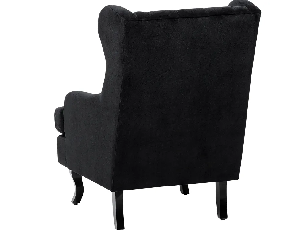 Cheap Beliani Nojatuoli Sametti Musta Alta