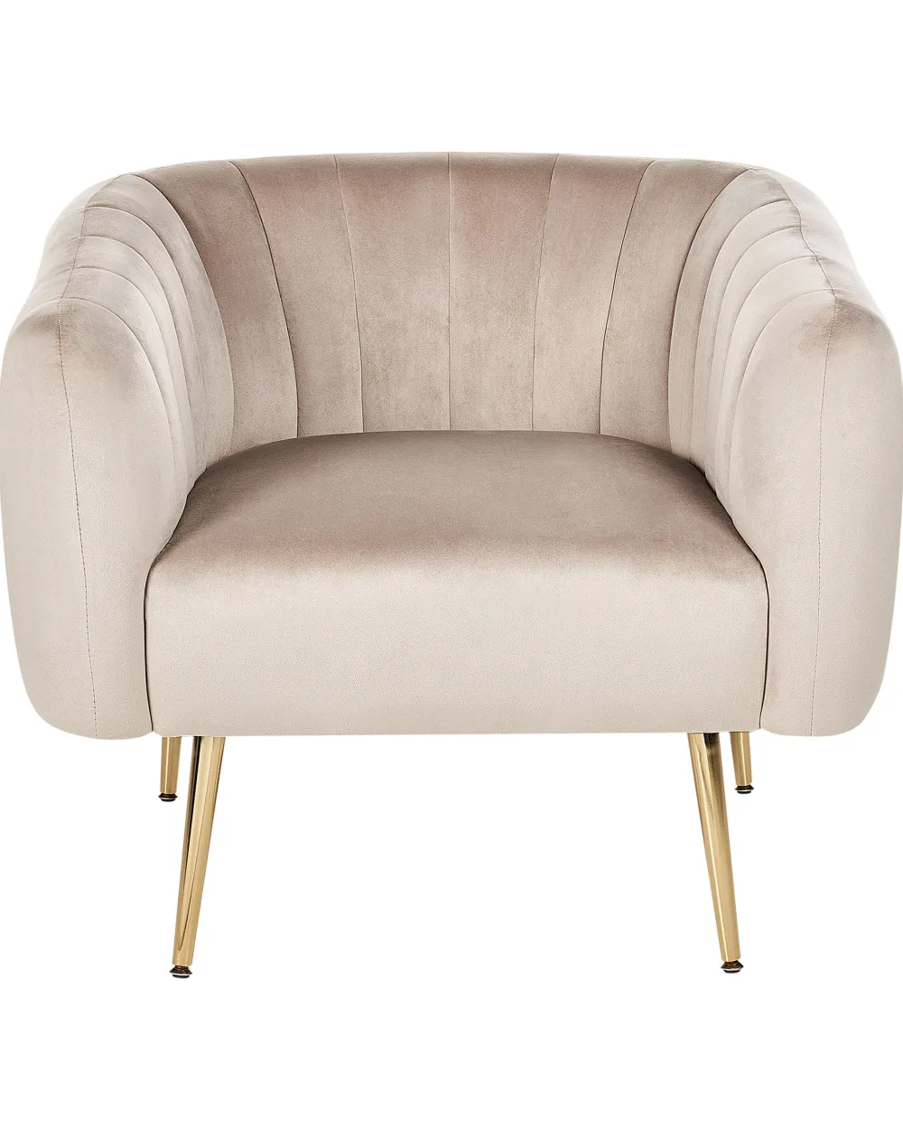 Nojatuolit<Beliani Nojatuoli Sametti Ruskeanharmaa Laconia