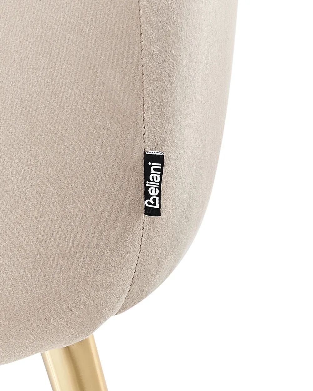 Nojatuolit<Beliani Nojatuoli Sametti Ruskeanharmaa Laconia