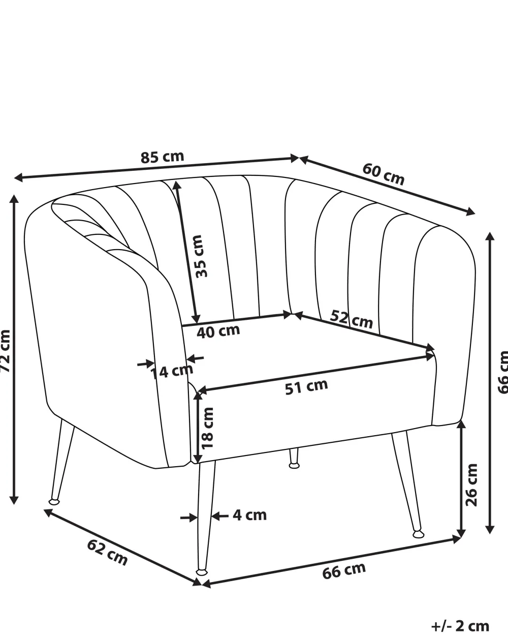 Nojatuolit<Beliani Nojatuoli Sametti Ruskeanharmaa Laconia