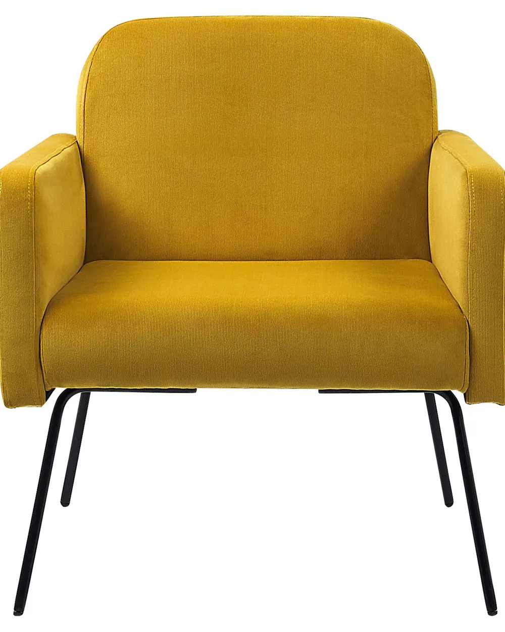 Nojatuolit<Beliani Nojatuoli Sametti Sinapinkeltainen Narken