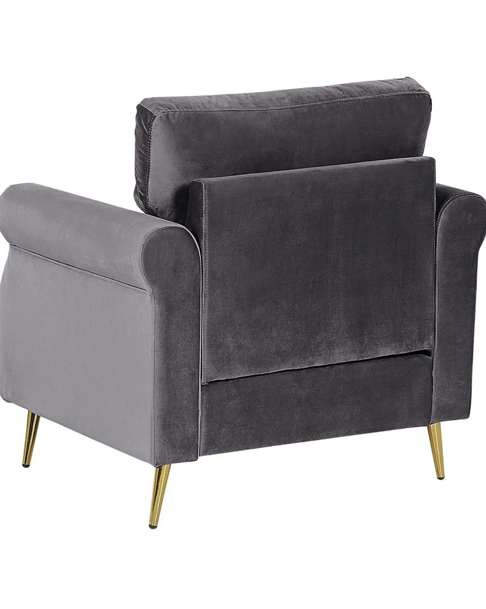 Nojatuolit<Beliani Nojatuoli Sametti Tummanharmaa Vietas