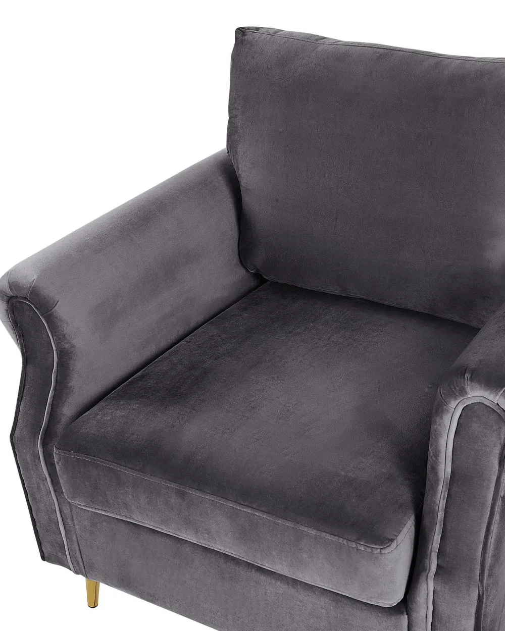 Nojatuolit<Beliani Nojatuoli Sametti Tummanharmaa Vietas