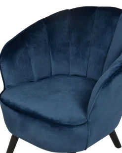 Nojatuolit<Beliani Nojatuoli Sametti Tummansininen Dala