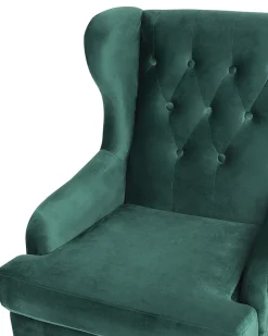 Best Beliani Nojatuoli Sametti Tummanvihrea Alta