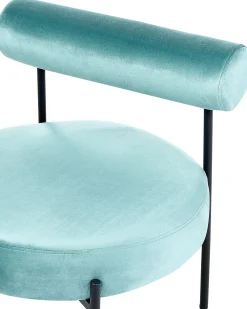 Nojatuolit<Beliani Nojatuoli Sametti Turkoosi Alpha