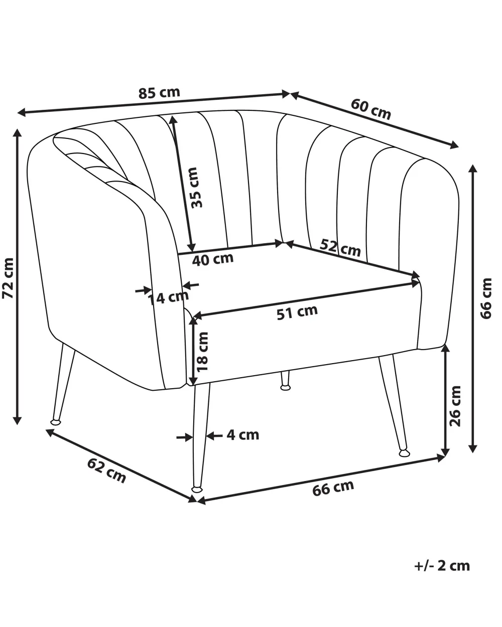 Nojatuolit<Beliani Nojatuoli Sametti Vaaleanharmaa Laconia