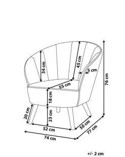 Nojatuolit<Beliani Nojatuoli Sametti Vaaleanpunainen Dala