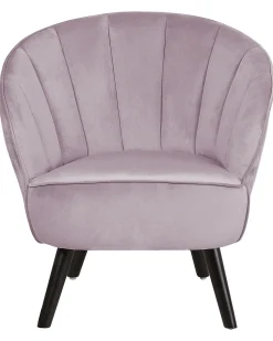 Nojatuolit<Beliani Nojatuoli Sametti Vaaleanpunainen Dala