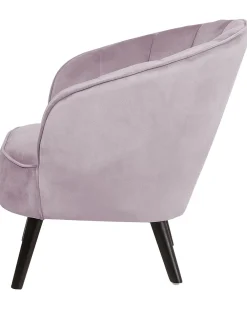 Nojatuolit<Beliani Nojatuoli Sametti Vaaleanpunainen Dala