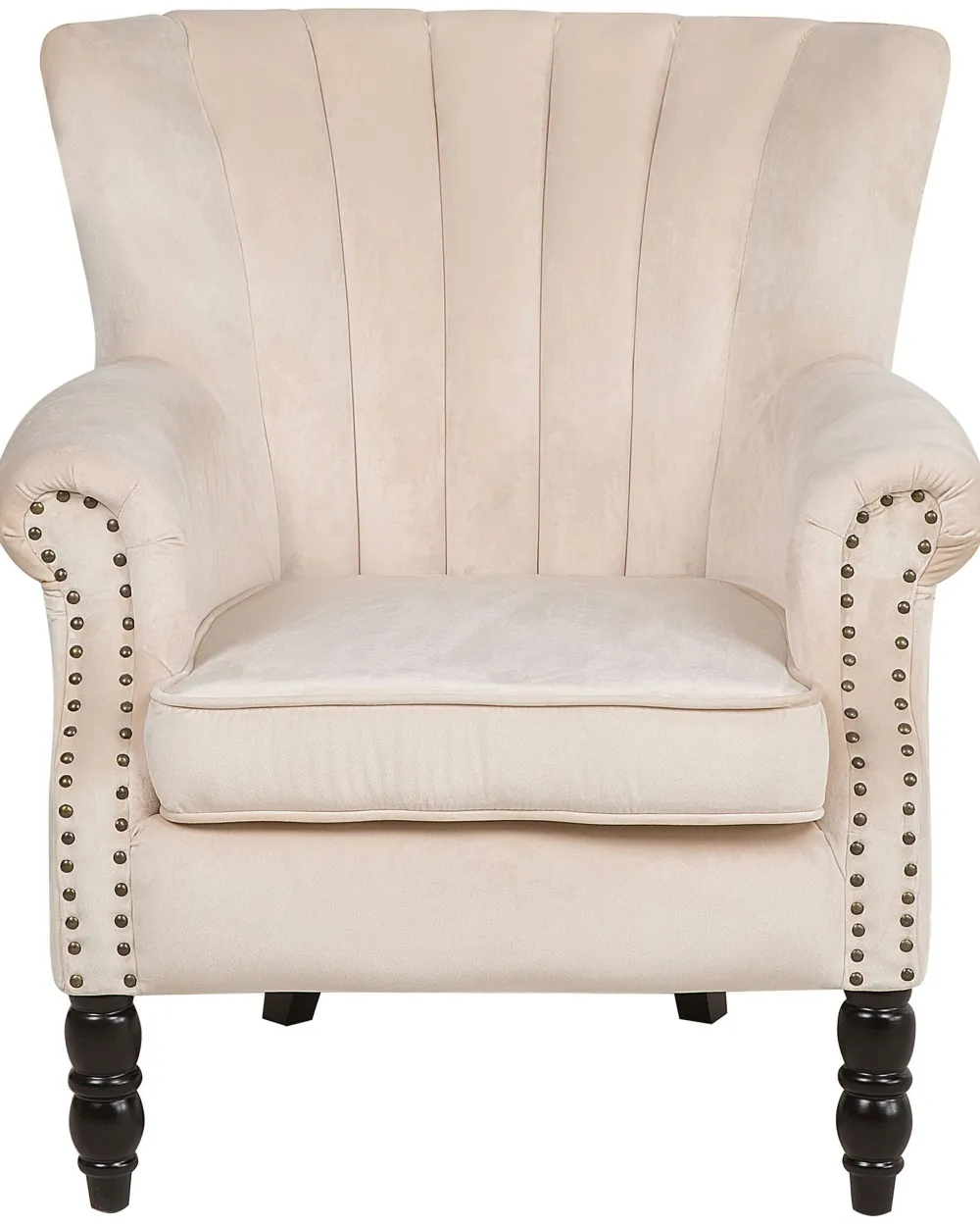 Nojatuolit<Beliani Nojatuoli Samettinen Beige Svedala