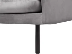 Nojatuolit<Beliani Nojatuoli Samettinen Harmaa Vinterbro