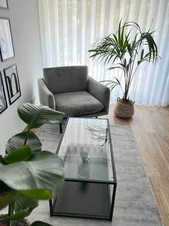 Nojatuolit<Beliani Nojatuoli Samettinen Harmaa Vinterbro