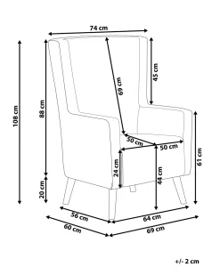 Cheap Beliani Nojatuoli Samettinen Keltainen Oneida