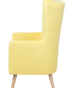 Cheap Beliani Nojatuoli Samettinen Keltainen Oneida