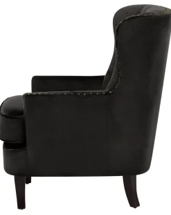 Nojatuolit<Beliani Nojatuoli Samettinen Musta Viborg Ii