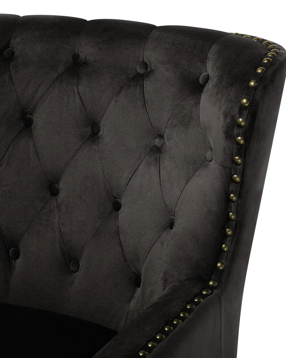 Nojatuolit<Beliani Nojatuoli Samettinen Musta Viborg Ii