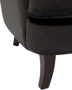 Nojatuolit<Beliani Nojatuoli Samettinen Musta Viborg Ii