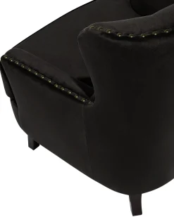 Nojatuolit<Beliani Nojatuoli Samettinen Musta Viborg Ii