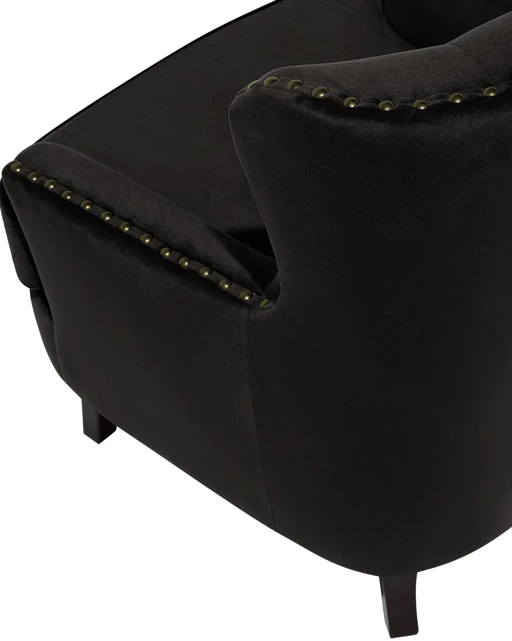 Nojatuolit<Beliani Nojatuoli Samettinen Musta Viborg Ii