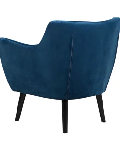 Nojatuolit<Beliani Nojatuoli Samettinen Sininen Drammen