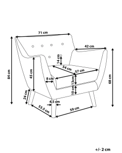 Nojatuolit<Beliani Nojatuoli Samettinen Sininen Drammen