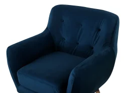 Flash Sale Beliani Nojatuoli Samettinen Sininen Bodo