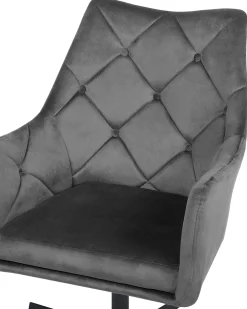 Online Beliani Nojatuoli Samettinen Tummanharmaa Vaksala