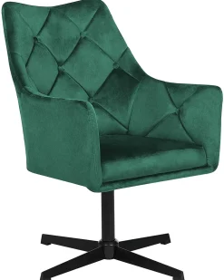 Sale Beliani Nojatuoli Samettinen Tummanvihrea Vaksala