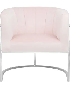 Hot Beliani Nojatuoli Samettinen Vaaleanpunainen Larvik