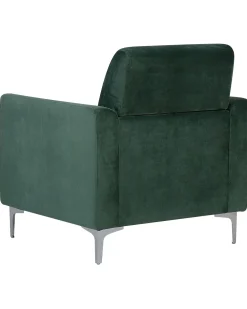 Discount Beliani Nojatuoli Samettinen Vihrea Fenes